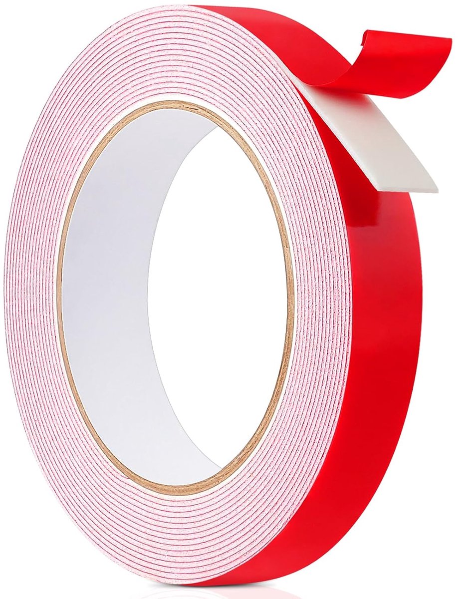 SnelShoppen - Dubbelzijdige Lijmtape 5m x 20mm - Extra Sterke Waterdichte Montage Lijmtape - 1mm Dikte - Ideaal voor Auto, Thuis, Spiegel - Foam Tape