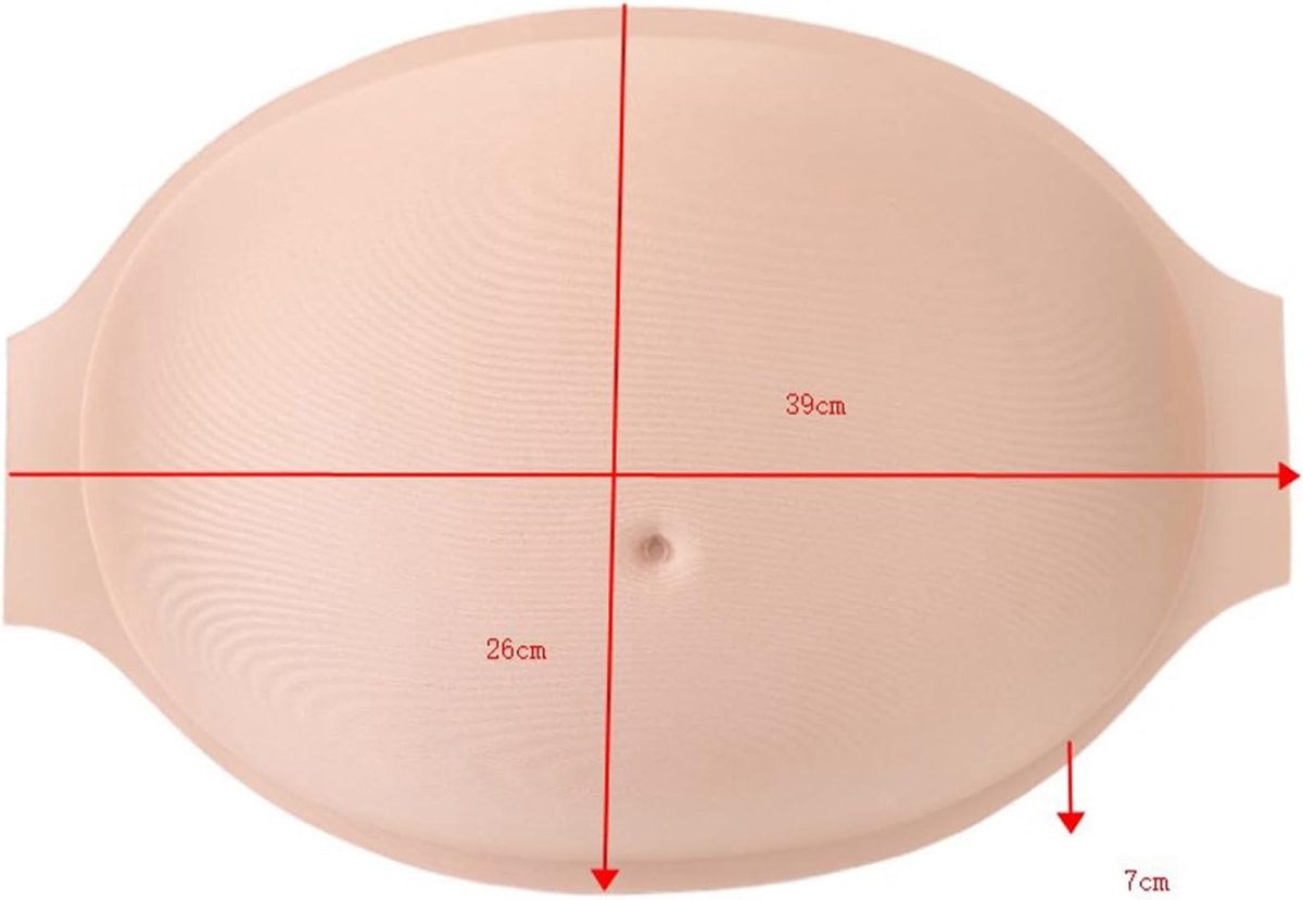 Fake Pregnant Abdomen, Realistic Fake Pregnancy Belly Fake Abdomen, Breathable Lightweight Artificial Pregnant Belly - ShopVlot