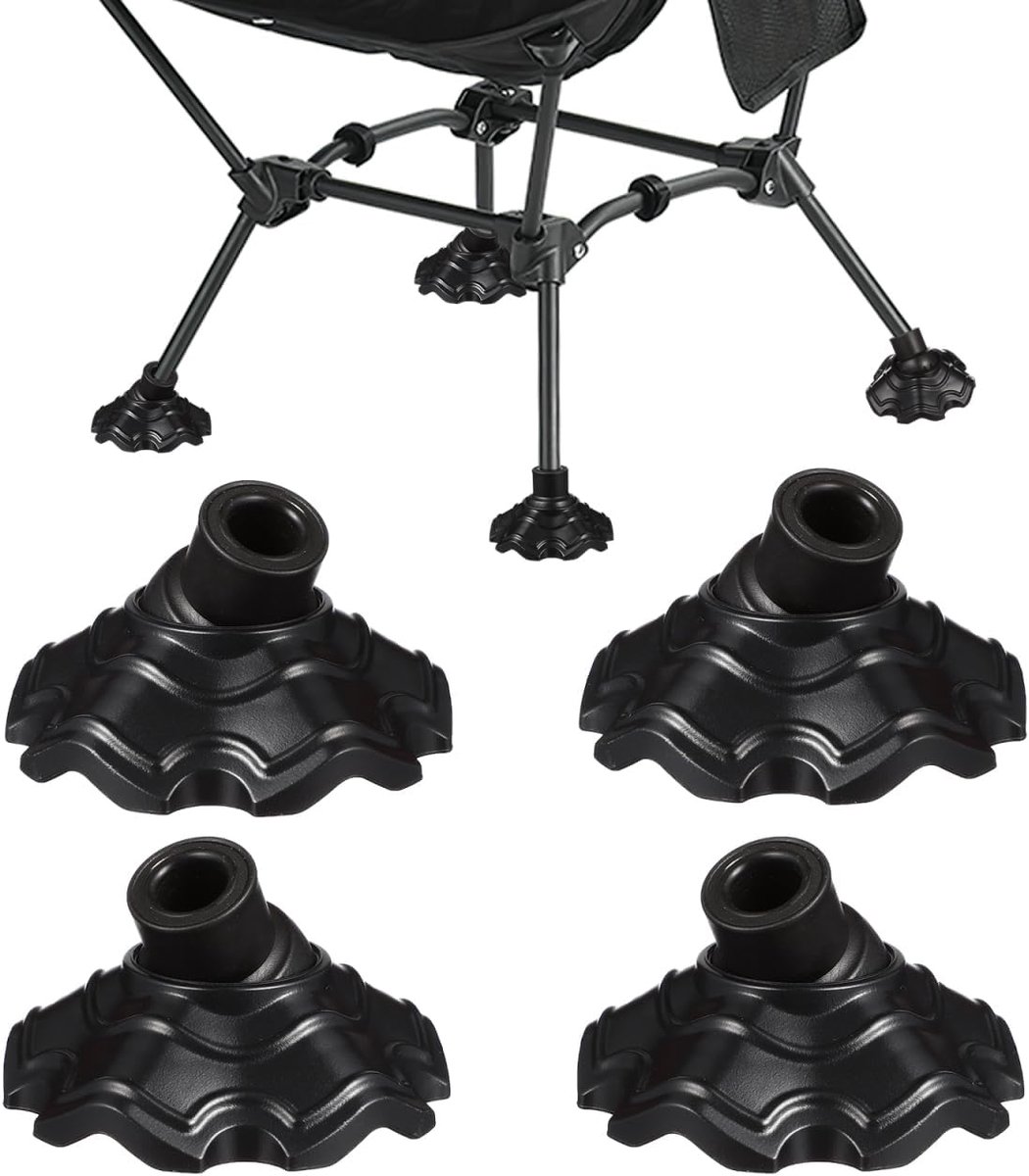 UKCOCO Pack of 8 Replacement Camping Chair Legs (Diameter 15 mm Inside), Non Slip Seat Caps Against Sinking Rugged - ShopVlot