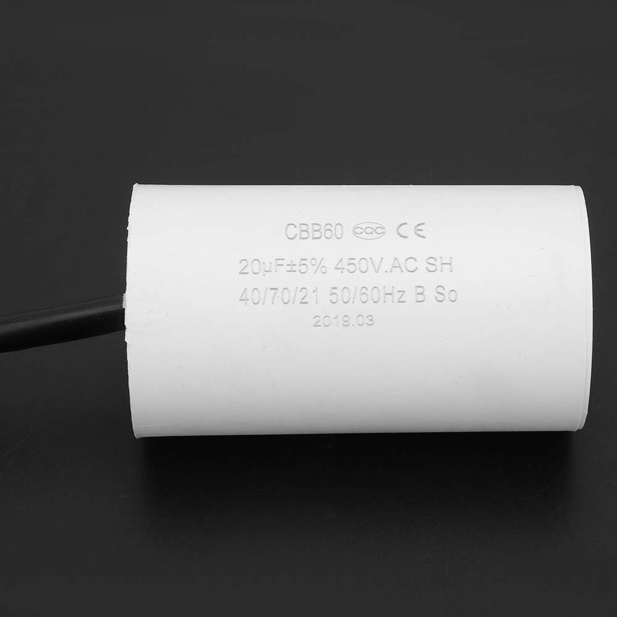 SnelShoppen - Motor Capacitor 20Uf 450Vac Startcapacitor Cbb60 Microfarad met Draad - Hoogwaardige Motor Loopcapacitor voor Betrouwbare Start en Gebru