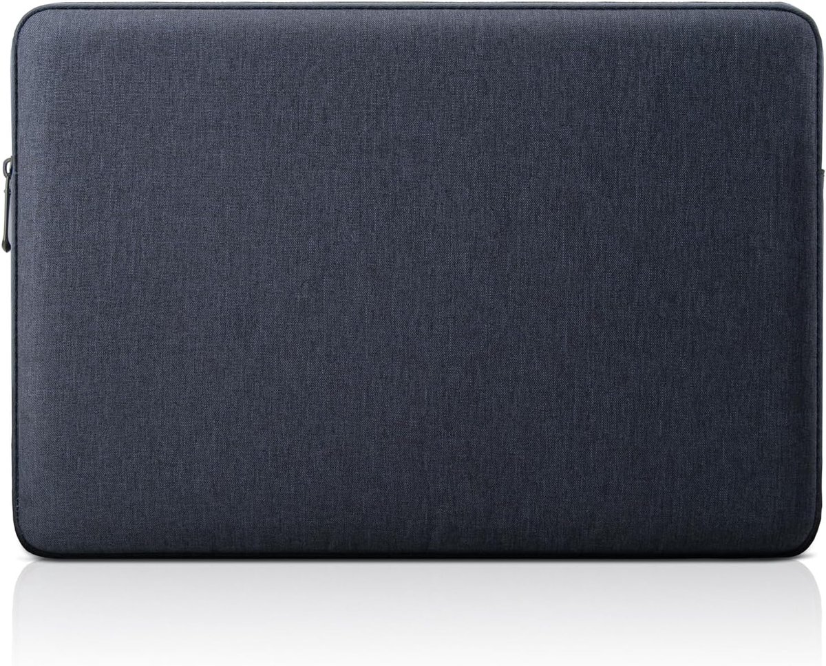 SnelShoppen - 15.6 Inch Laptop Sleeve Tas met Waterdichte Polyester Bescherming, Gevoerde Computerhoes voor 15.6" Notebook en Chromebook, Navy Blauw
