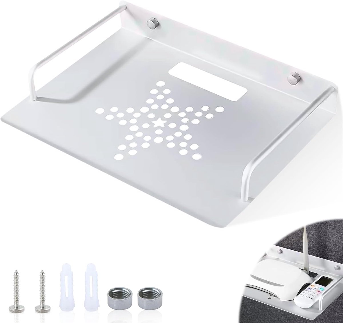 Wandbeugel voor router - aluminium - multifunctionele houder - efficiënt warmtebeheer - ShopVlot
