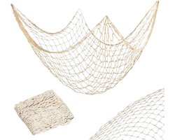 Fishing Net Decorative Costume Mesh Outdoor Natural Net 100 x 200 cm Natural Maritime Net for Wall Decoration - ShopVlot