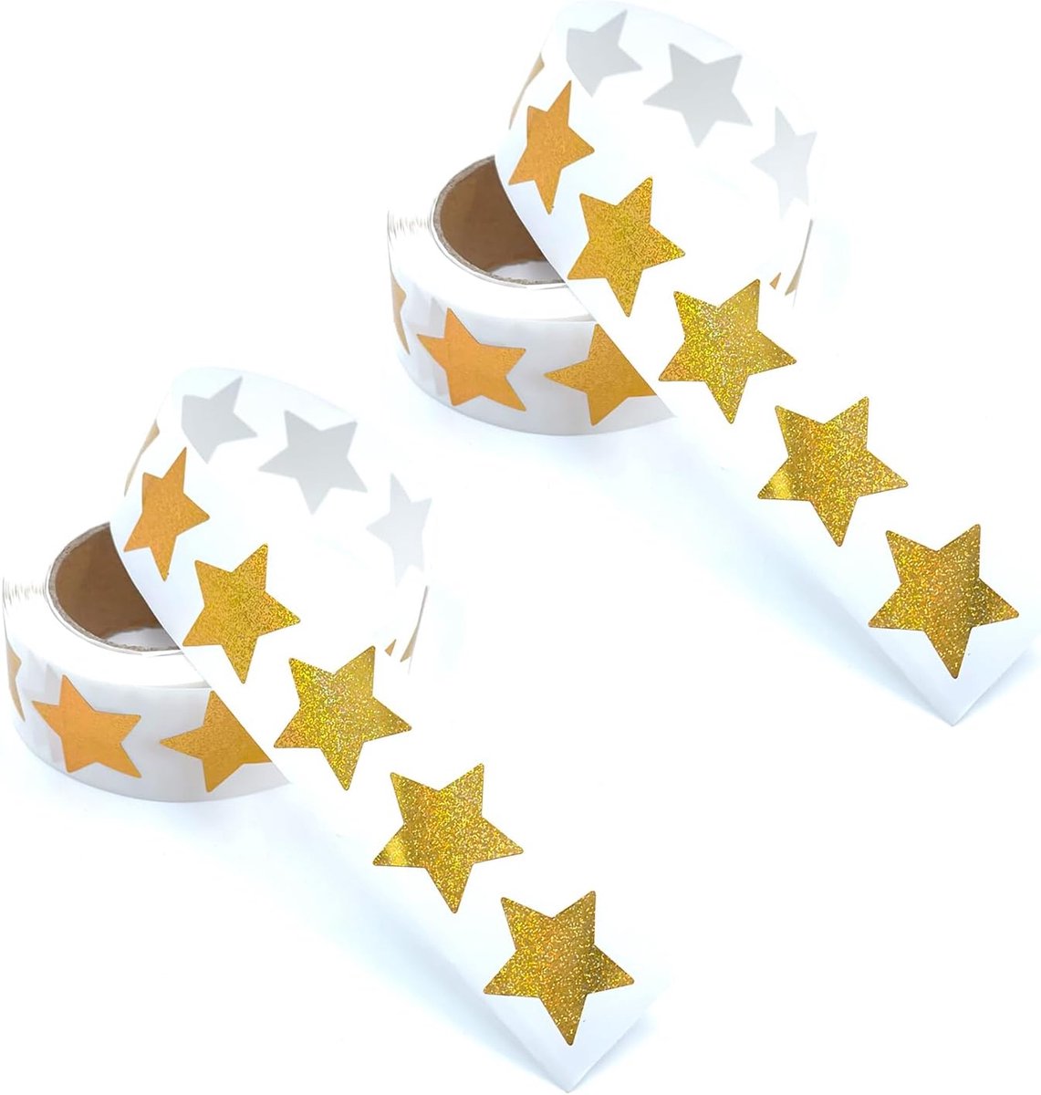 SnelShoppen - 1000 Stuks Gouden Ster Stickers, 25mm Zelfklevende Glitters Sterren Stickers voor DIY Scrapbooking, Kalenders, Notitieboekjes, Planners