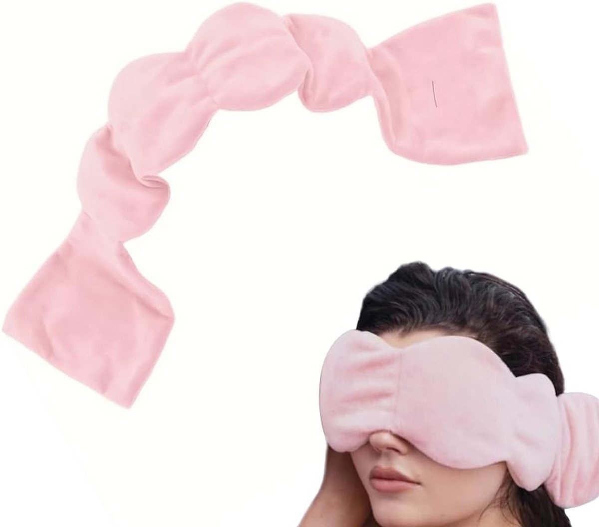 SnelShoppen - Gewogen Nachtmasker met Glazen Microparels en Katoen - Verzwaard Oogmasker voor Betere Slaap, Meditatie en Ontspanning - Huidvriendelijk
