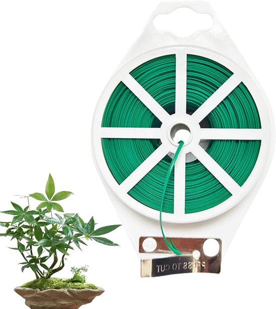 Plantenbinders - Klimplantsteun Tuinband - Planten Steunen - Herbruikbaar en Aanpasbaar - 50m - Groen