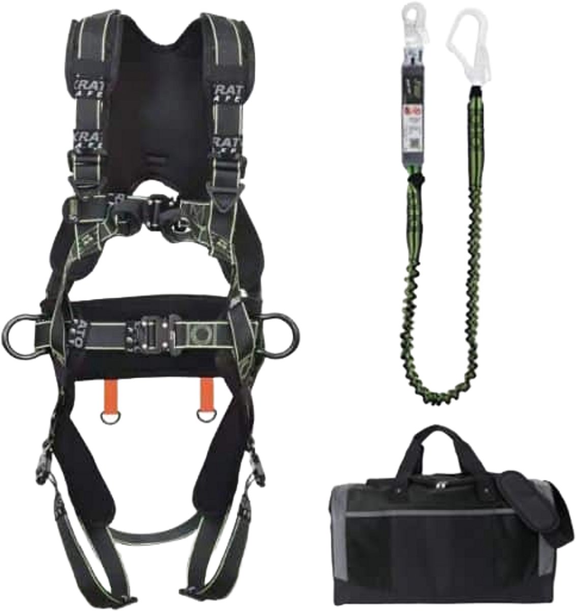 Kratos Safety valbeveiliging set Hoogwerker Elastische Veiligheidslijn FLY’IN 2 Maat M-L - Maat: L/XXLM/LS/M