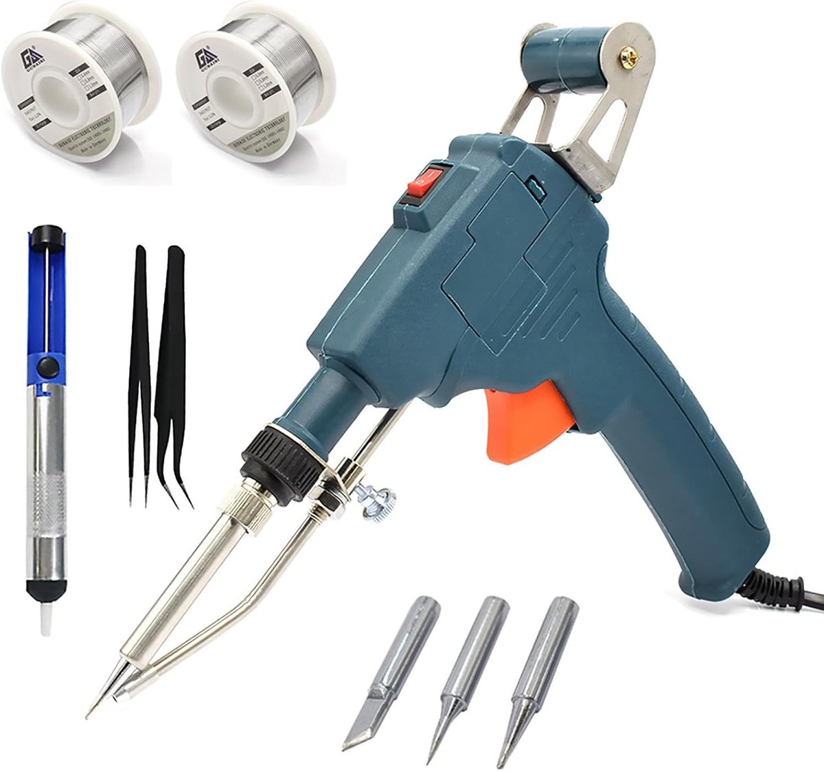 Complete Soldering Kit met 60W Solderstation, Handmatige Ontsoldeergereedschap en Pincet voor DIY en Reparaties aan Sieraden