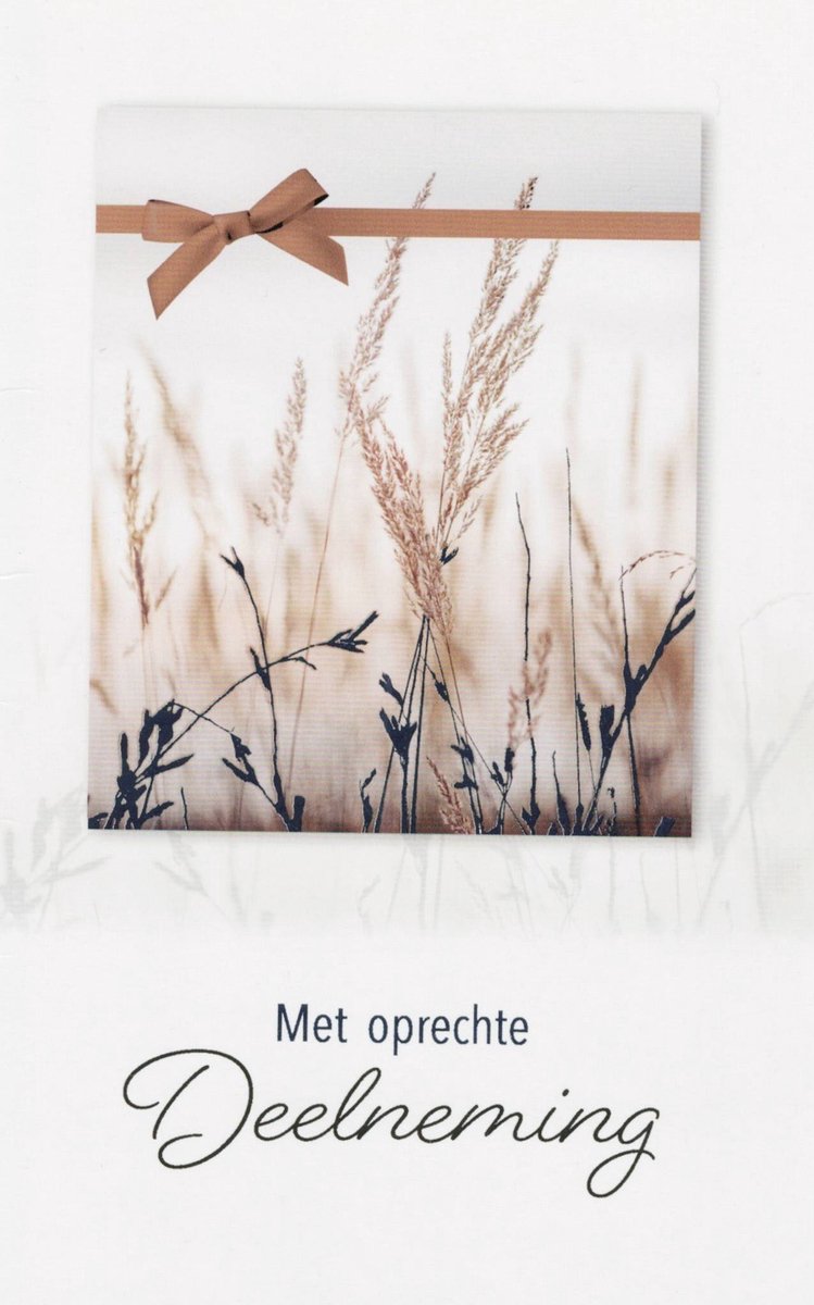 Wenskaart | 6 stuks | ADIOS wenskaart Met oprechte deelneming