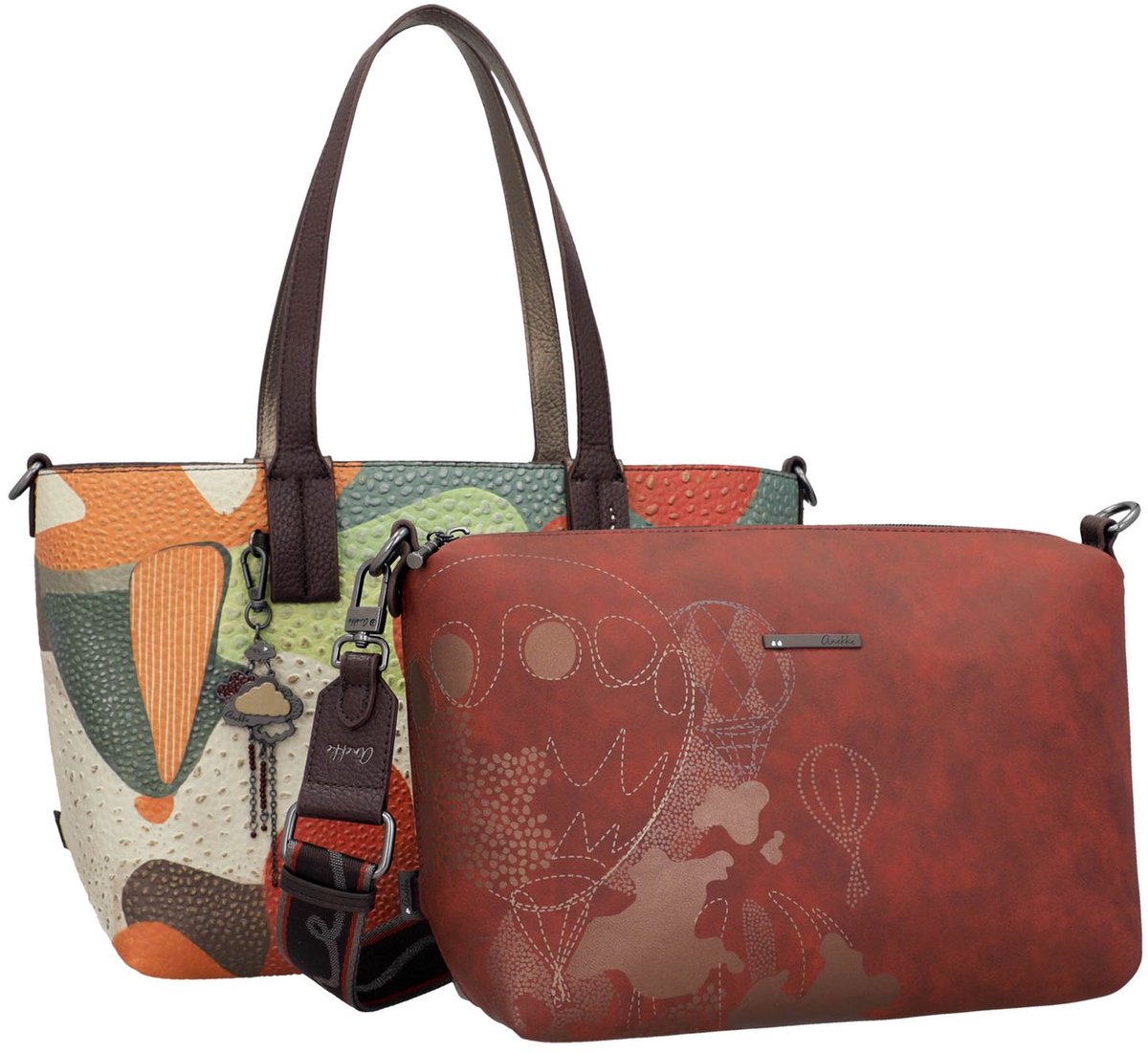 Anekke shopper schoudertas Odyssey 2 In 1 Tote Multicolor veelkleurig