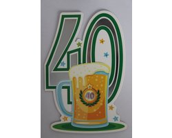Luxe Wenskaart 40 Jaar - Verjaardagskaart - Leeftijdskaart - Verjaardag - Jarig - Leeftijd 40 - Touche Cards - Kaart - 8717245010177 - Geburtstag - Birthday - Anniversaire - 1 Stuks - In Folie - Gratis Verzonden - Hoge Afnamekortingen - 12x17.5cm