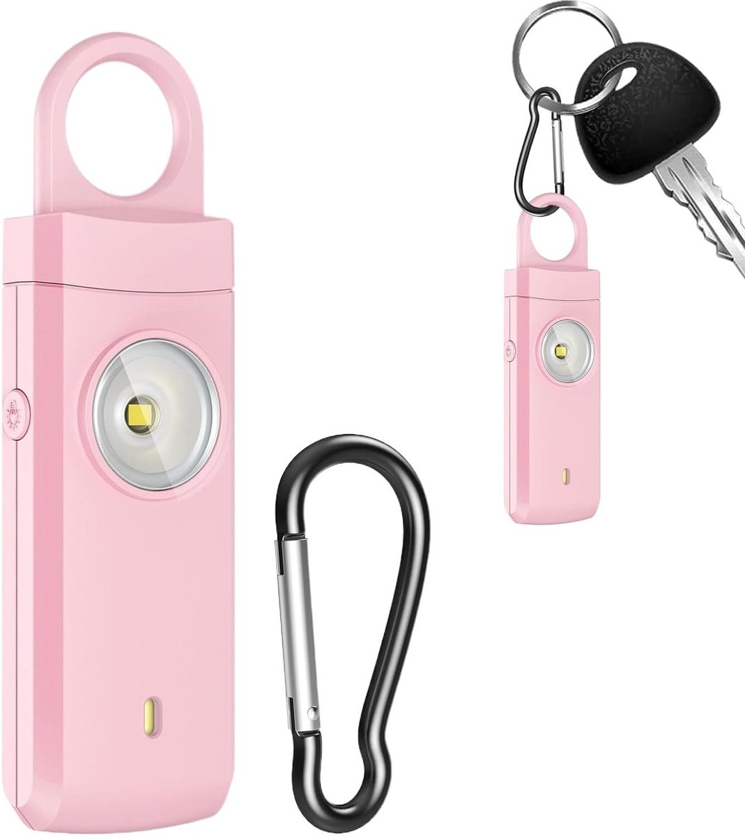 Persoonlijk Alarm - Zelfverdedigingsalarm Sirene - Persoonlijke Veiligheid - 130dB Luide Sirene - 9.9x2.9x1.6 cm - Roze