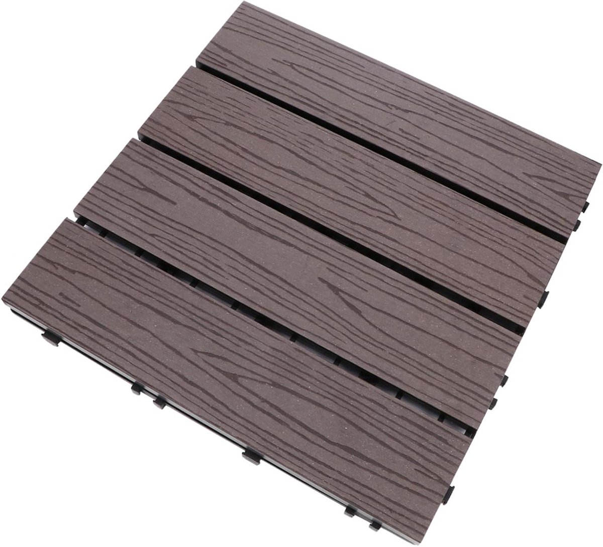 Terrastegels - Vloertegels Balkon - Buiten Leven - In elkaar grijpend Systeem - 29.5x29.5CM - Koffie