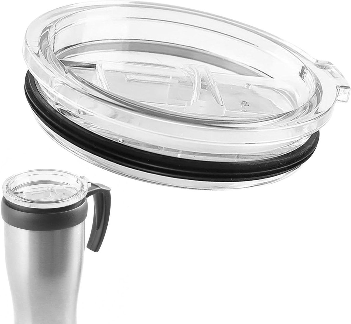 Tumbler Deksel - Mok Deksel - Dranken Meenemen - Spatbestendig Schuifontwerp - 20 & 30 oz - Transparant