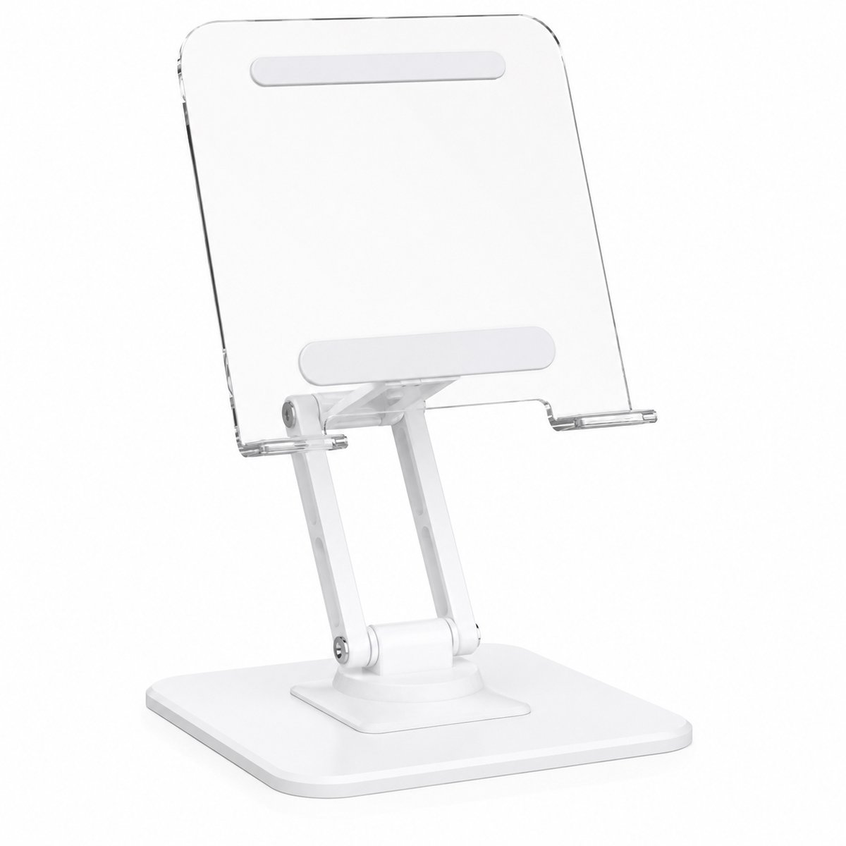 VHV - Tablethouder - Opvouwbare 360° draaibare standaard - Verstelbaar en antislip - Voor tablet en smartphone - Wit