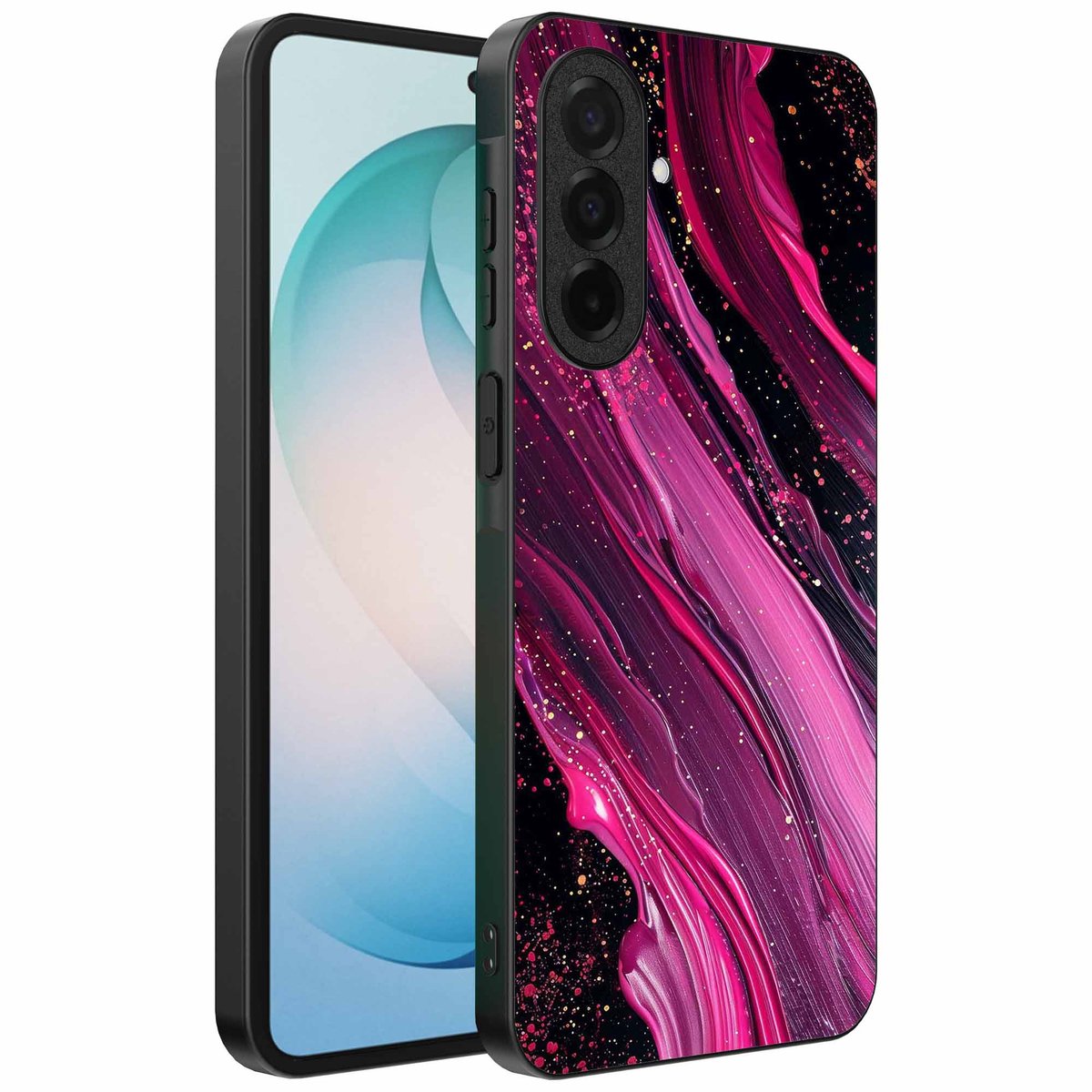 Geschikt voor Samsung Galaxy S26 Plus Telefoonhoesje met marmer opdruk - TPU backcover case marble design - Paars Roze - Smartphonica geschikt voor Samsung Galaxy S26 Plus