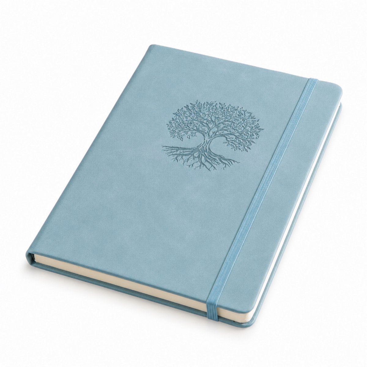 Bobypet - A5 Dotted Grid Notebook - Luxe PU Lederen Notitieboek - Puntjes Grid Journal voor School, Werk & Bullet Journaling - Blauw