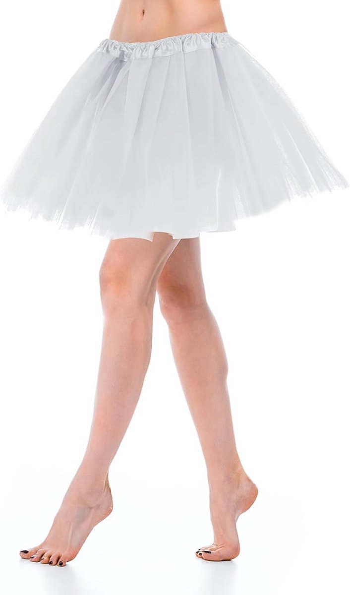 rok voor dames, voor tieners, volwassenen, klassiek, elastisch, 3 lagen tule tutu-rok voor verkleedpartijen, dansen, voor vrouwen en tieners