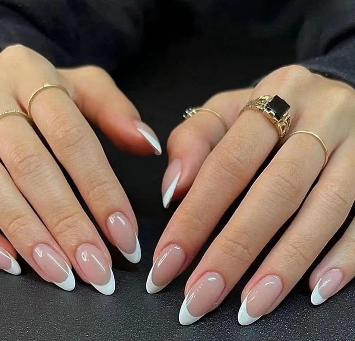 Kunstnagels, 30 stuks, korte mouyouGlow, witte amandel, French Elegance Sheer, nude, lichtroze, basisdesign, kort design, salonkwaliteit, press on nails, witte tips, natuurlijke