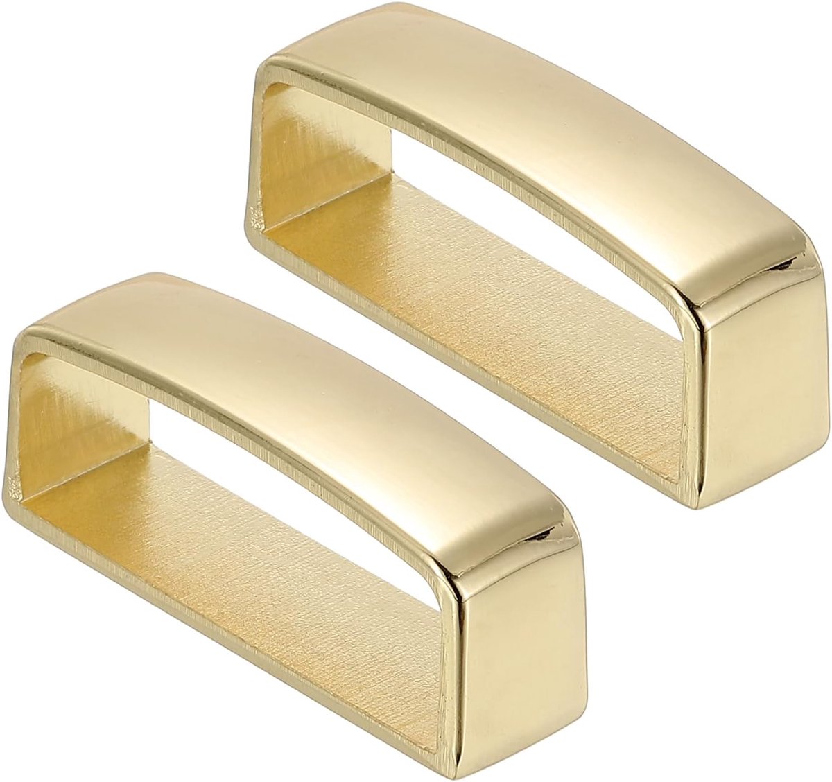 1 1/8 Inch 30mm Riemlus Keepers, 2 Pack Legering Riem Ring Heren Gesp voor DIY Craft Riem Bevestiging, Goudkleurig, Zwart, 40mm x 14mm