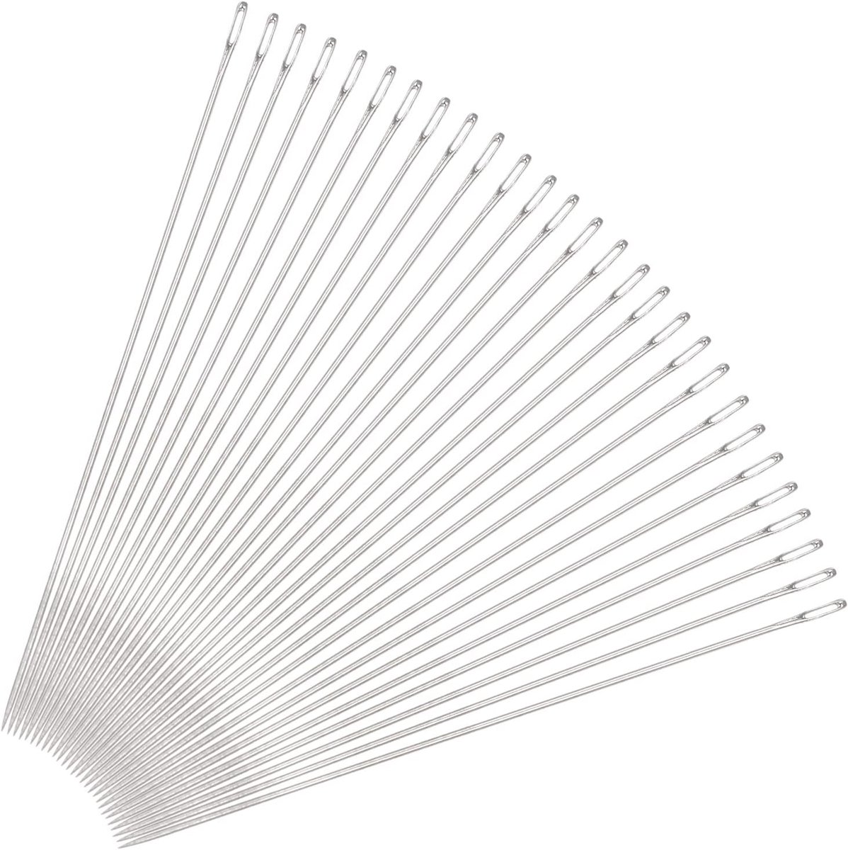 sourcing map 30 stuks parelnaalden fijne dunne lange rechte naaigaren roestvrij staal 2,17 inch