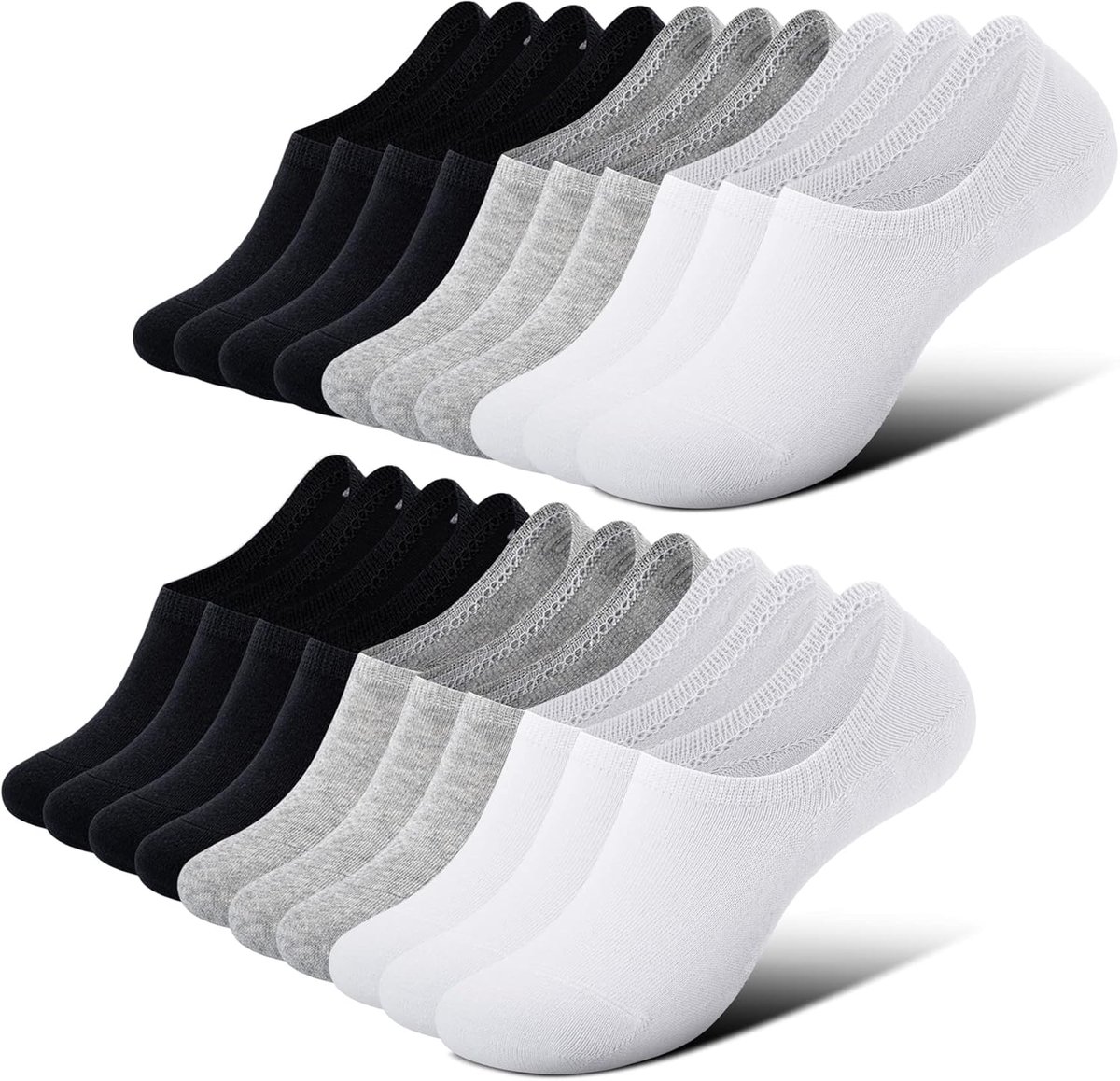 Sokken Dames Heren 10 Pack Sneakersokken
