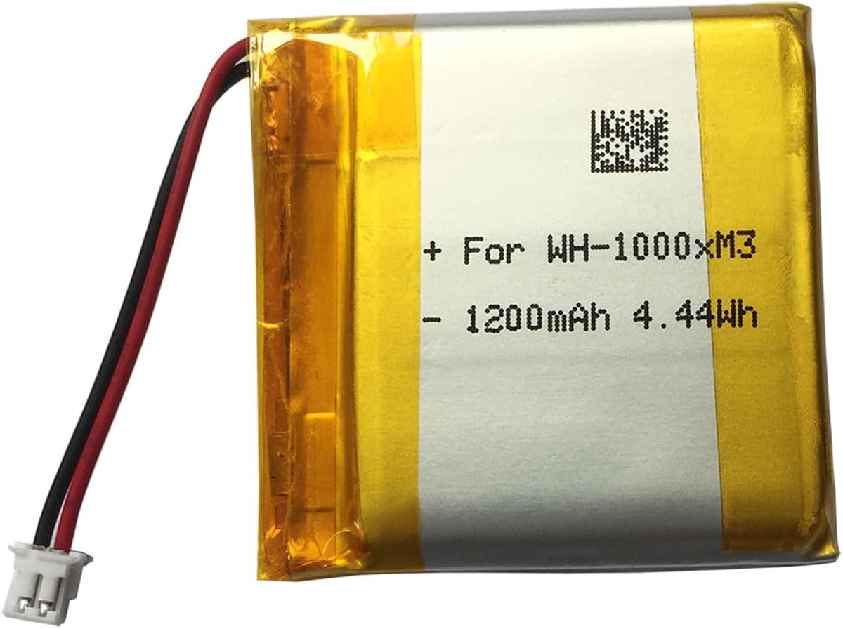 1200mAh Li-Polymer vervangende accu voor Sony WH-1000XM3/WH-1000XM4/WH-XB900N/WH-H910N/WH-CH710N – Compatibele accu SM-03 SP 624038 Batterij