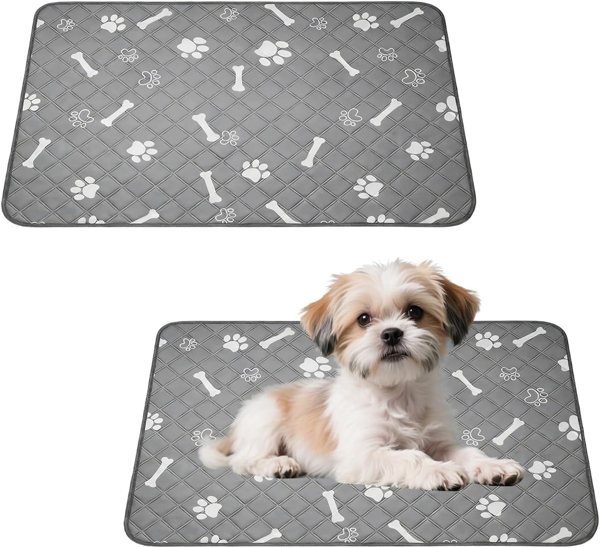 2 stuks hondenmat, wasbaar, antislip, urinemat voor huisdieren, super absorberend, matrasbeschermer voor katten en honden, puppypads, lekvrij en duurzaam, 45 x 60 cm