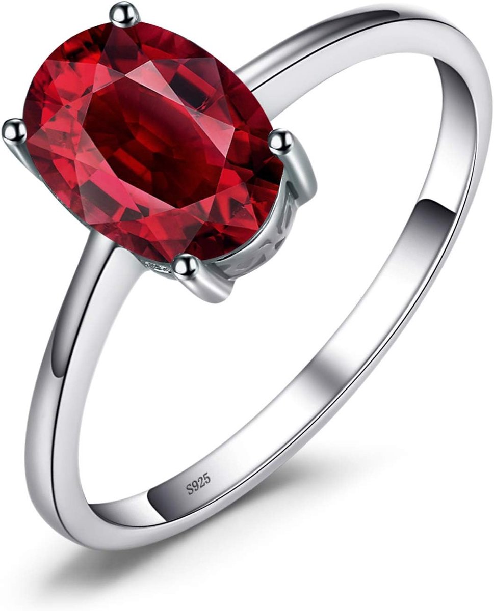 Echte Edelsteen Granaat Citrien Peridot Blauwe Topaas Amethist Ringen, Verlovingsring Belofte Solitaire Zilver 925 Dames, Zilveren Ringen Voorstel Ring Ringen, Dames Sieraden Rosé Goud