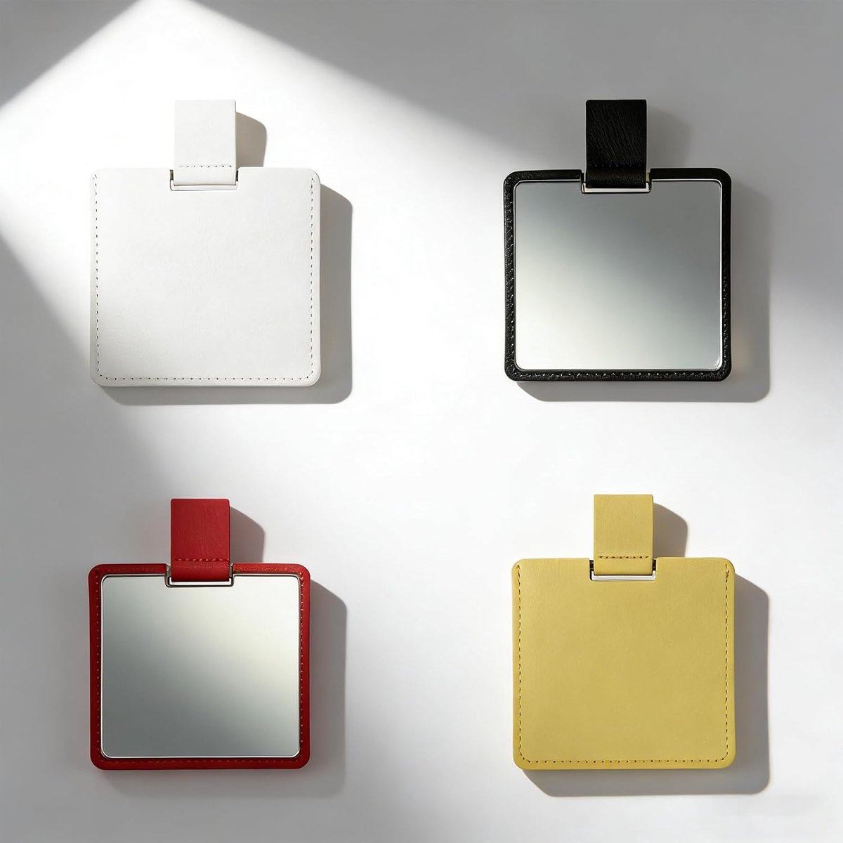 4 Stuks Draagbare Make-upspiegel, Mini-zakspiegel, Compacte Spiegel, voor Thuis en Onderweg, Geschikt voor Huwelijks-, Verjaardags- en Jubileumgeschenken
