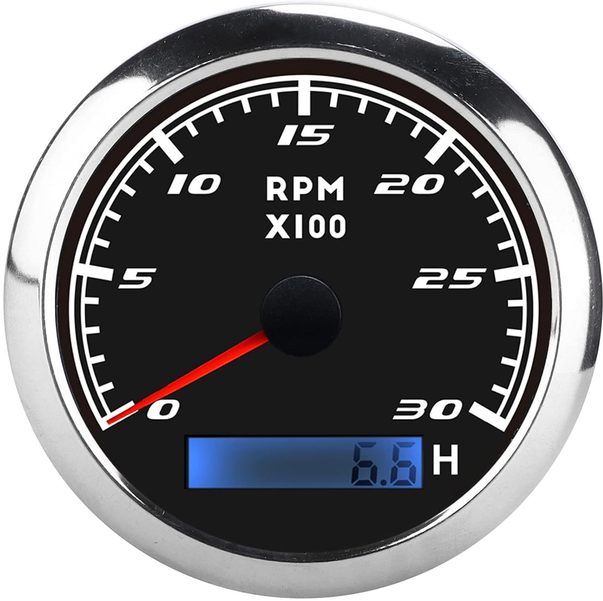 Toerenteller RPM Meter - Tacho Gauge - Motorprestaties Monitoren - IP67 Waterdicht Ontwerp - 85 mm - Zwart