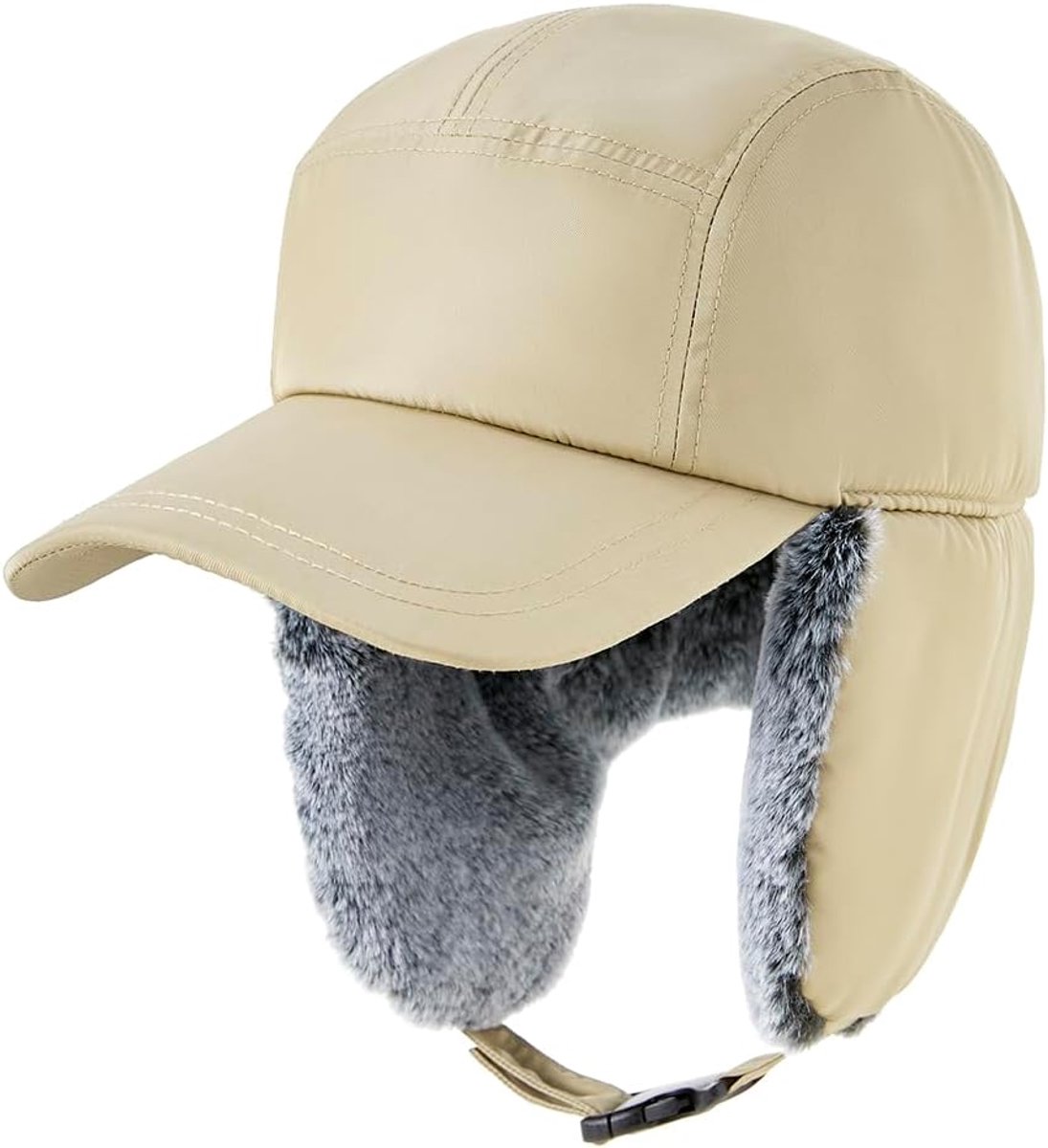Winter Honkbalpet voor heren, warm, trappermuts voor heren, vintage met pluche binnenvoering, wintermutsen voor dames, zacht, pilotenmuts voor mannen, bescherming tegen kou, Russische muts,