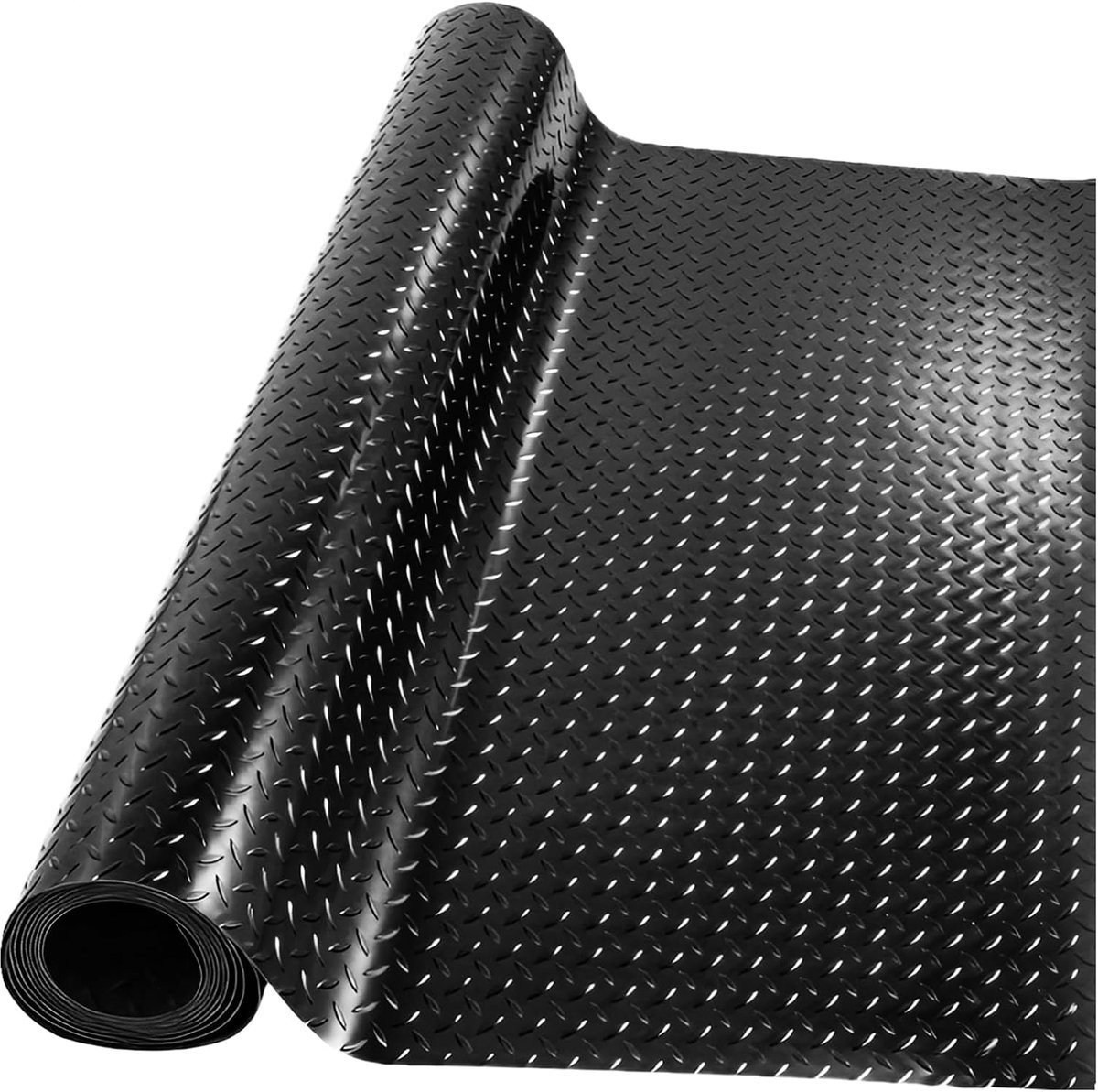 Rubberen mat, 300 x 150 cm, per meter, beschermmat, garagevloermat, noppenmat, vloermat van rubber, antislip, rubberen mat met noppen, rubberen loper voor kelder, werkplaats, garage