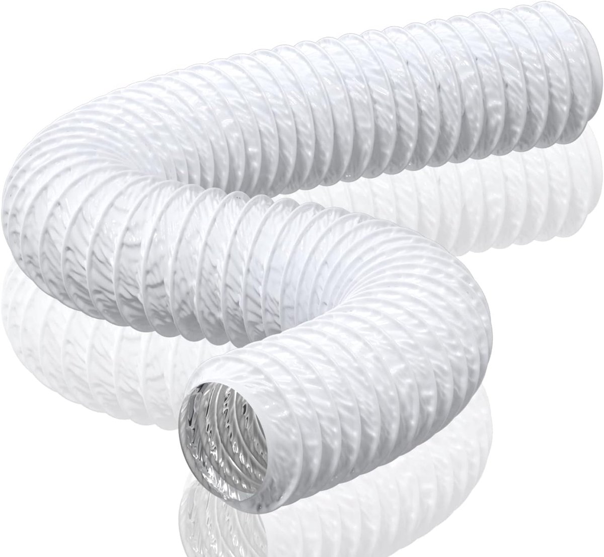 Power Afvoerslang 150mm Lengte 5m Flexibele PVC-aluminium Buis, Ventilatieslang Geluidsgeïsoleerde Warmte-isolatie Aluminium Flexibele Slang Afvoerbuis voor Afvoerluchtventiel