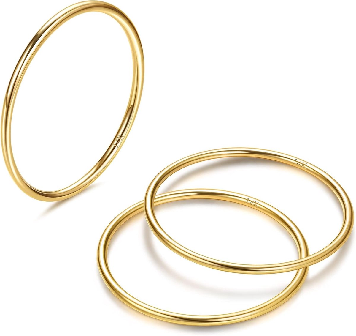 Ringen Voor Vrouwen Rvs Plain Dunne Ring Goud Eenvoudige Pinky Duim Statement Band Ringen Comfort Fit