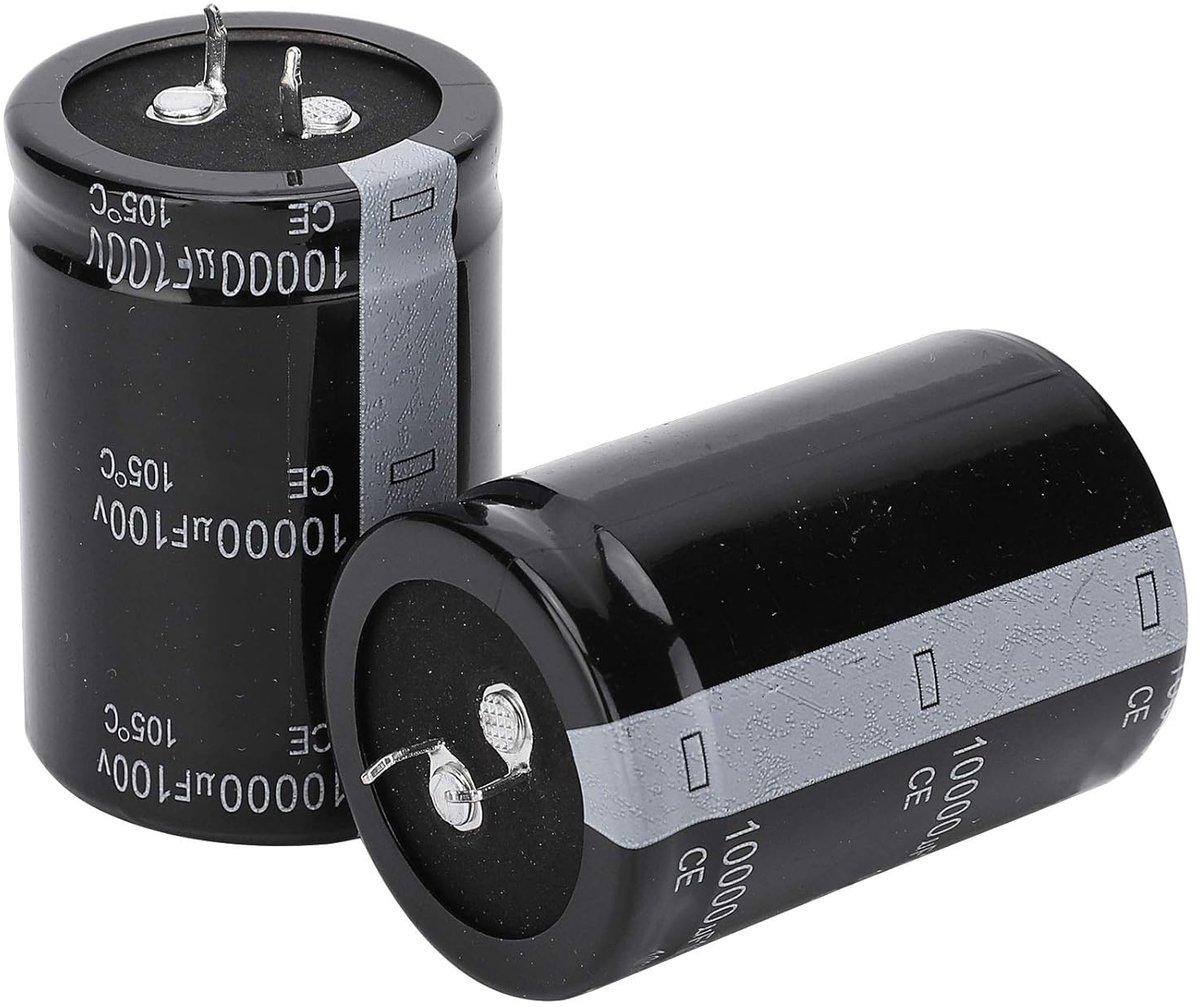 2 STUKS Elektrolytische Condensator 100V 10000uF Capaciteit Snap in Terminal Type Elektrolytische Condensator voor DIY Elektronische Toepassingen 105℃ 3.5x5cm
