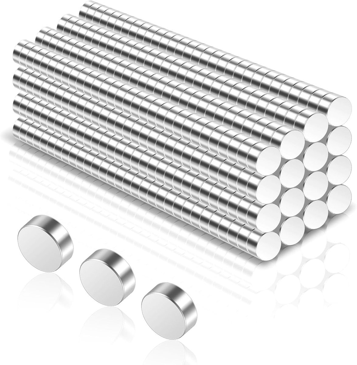Magneten, extra sterk, 4 x 2 mm, mini-magneten, sterke ronde magneten, sterk voor koelkast, whiteboard, prikbord, kantoor, 360 stuks