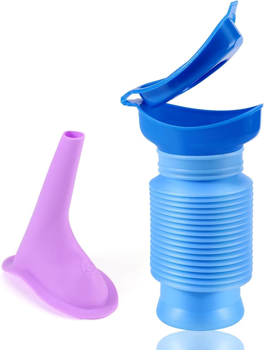 urinoir Mobiel toilet, mini-urinoir 750 ml, draagbaar, herbruikbaar, krimpbaar voor kamperen, auto, reizen, mobiel toilet-urinoir | Draagbaar, herbruikbaar, krimpbaar, voor camping, auto, reizen, mobiel toilet, urinoir