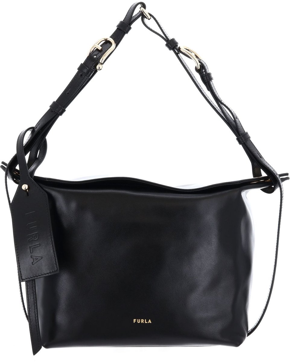 FURLA Leren schoudertas Ginevra Shoulder Bag Nero zwart
