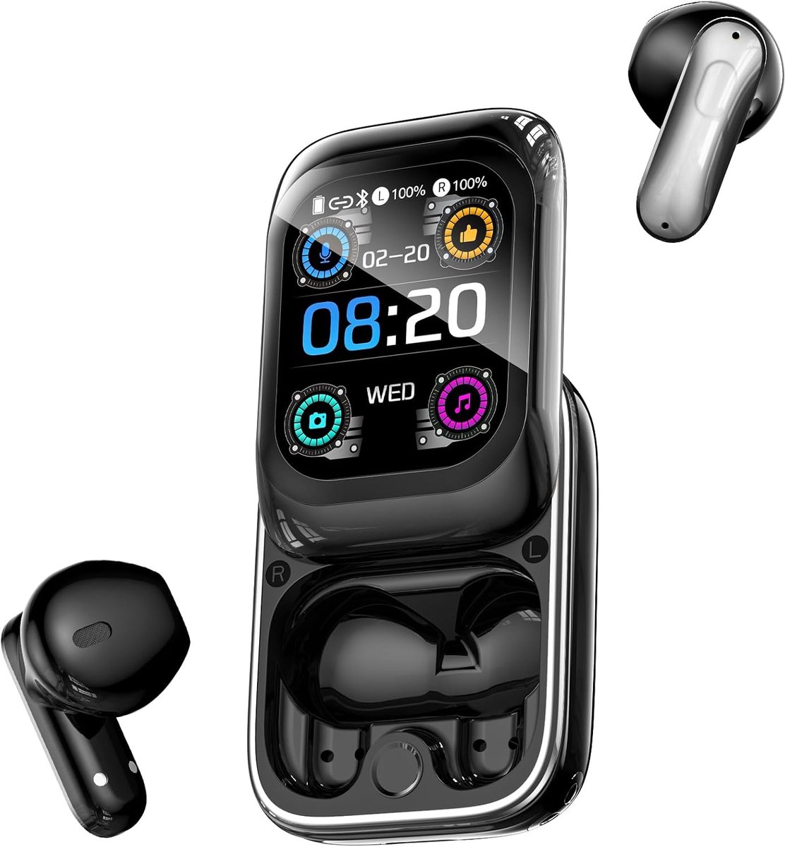 Vertaal-koptelefoon, 3-in-1, Bluetooth 6.0 vertaalhoofdtelefoon, 165 talen met app, 48 uur batterijduur, vertaling hoofdtelefoon met hifi-geluid en ENC-microfoon, 11 vertaalmodi voor reizen