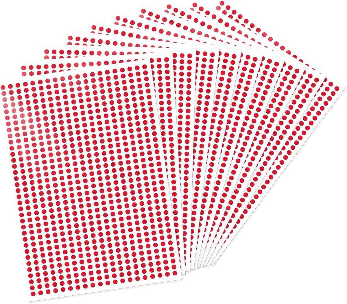 7000 stuks rode stippenstickers, 6,3 mm, ronde vinyl-plakstippen, zelfklevende etiketten, markeringspunten voor kleurcodering