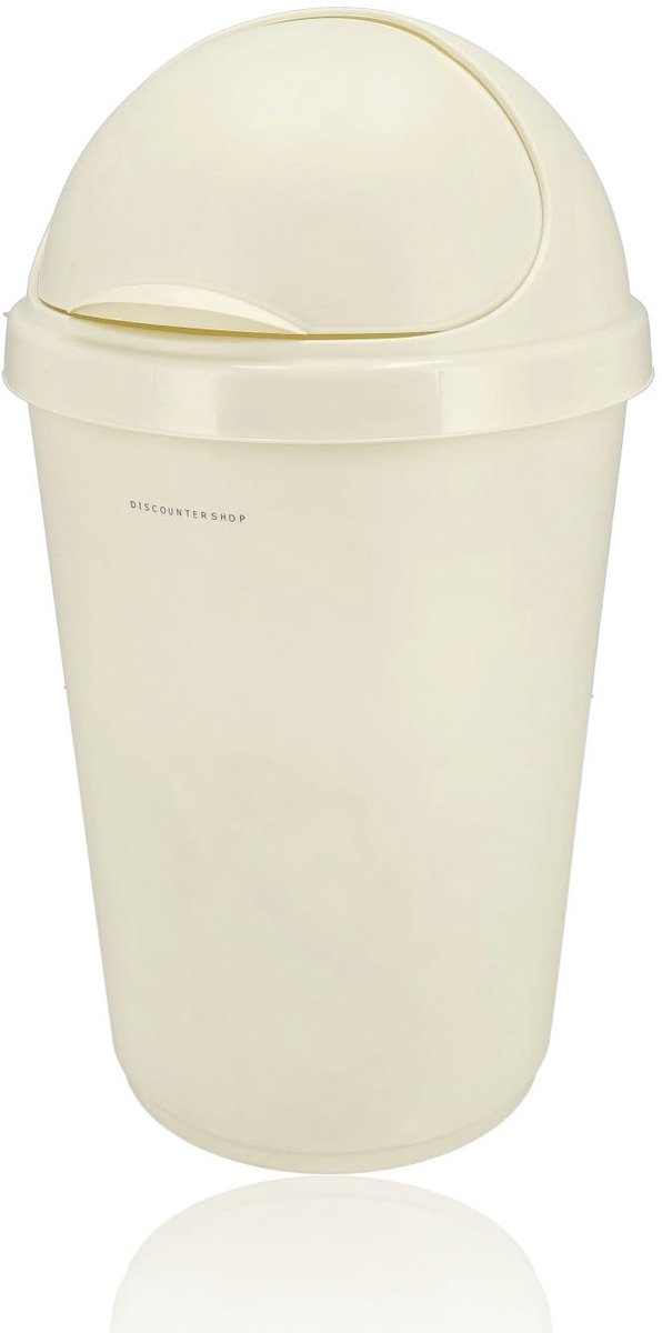 Afvalbak 50 L - Kunststof met schuifdeksel - Ruim en hygiënisch - Ideaal voor keuken en badkamer - SnelShoppen