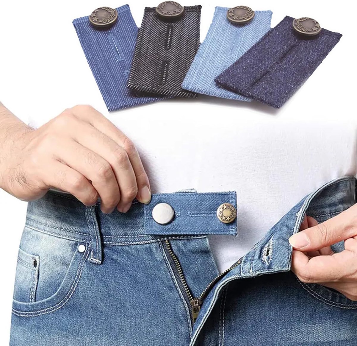 knoop, verlenging, jeansknop, knoopverlenging voor broek, verstelbare