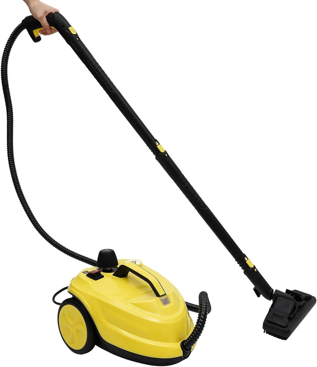 Stoomreiniger - Handstomer Multifunctionele reiniger - Grondig Reinigen - Hoge Druk Stoom - 2000W - Geel