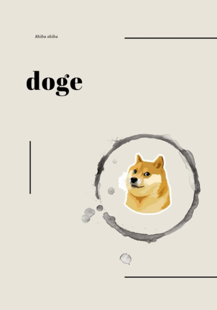 "Doge To The Moon" Journal/Planner, 7" x 10" HODL Dogecoin Meme Composition Notebook – 69 Pages Lined/Ruled