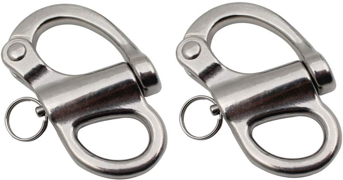52mm316 Roestvrij staal Vaste Snap Shackle Lente Shackles, Hand Pull Fastening Shackle Rigging