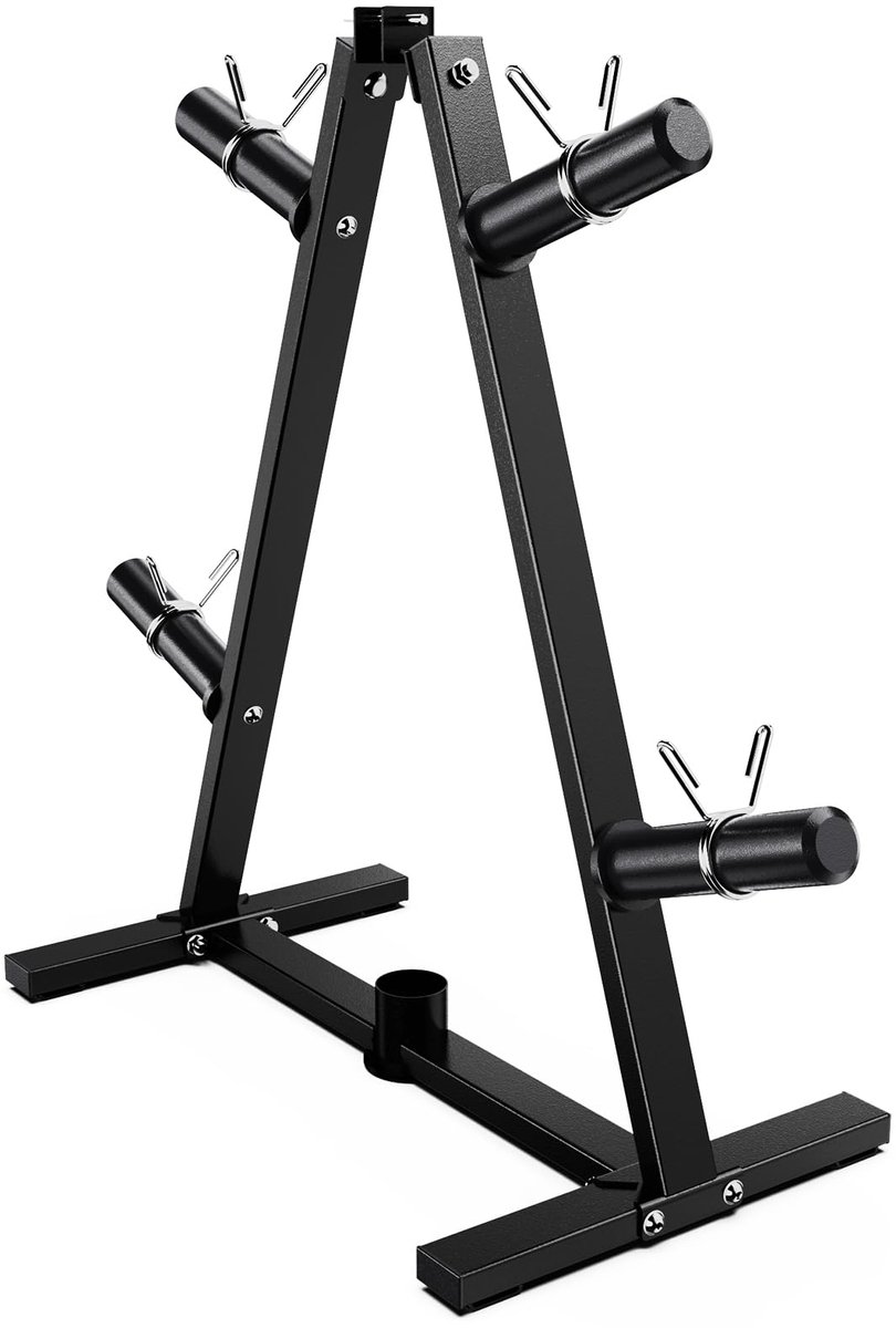 SnelShoppen - JX FITNESS Olympische Halterschijf Opbergrek voor Home Gym, Stabiel en Duurzaam, Ideaal voor Thuis Fitness, Metalen Constructie, Ruimteb