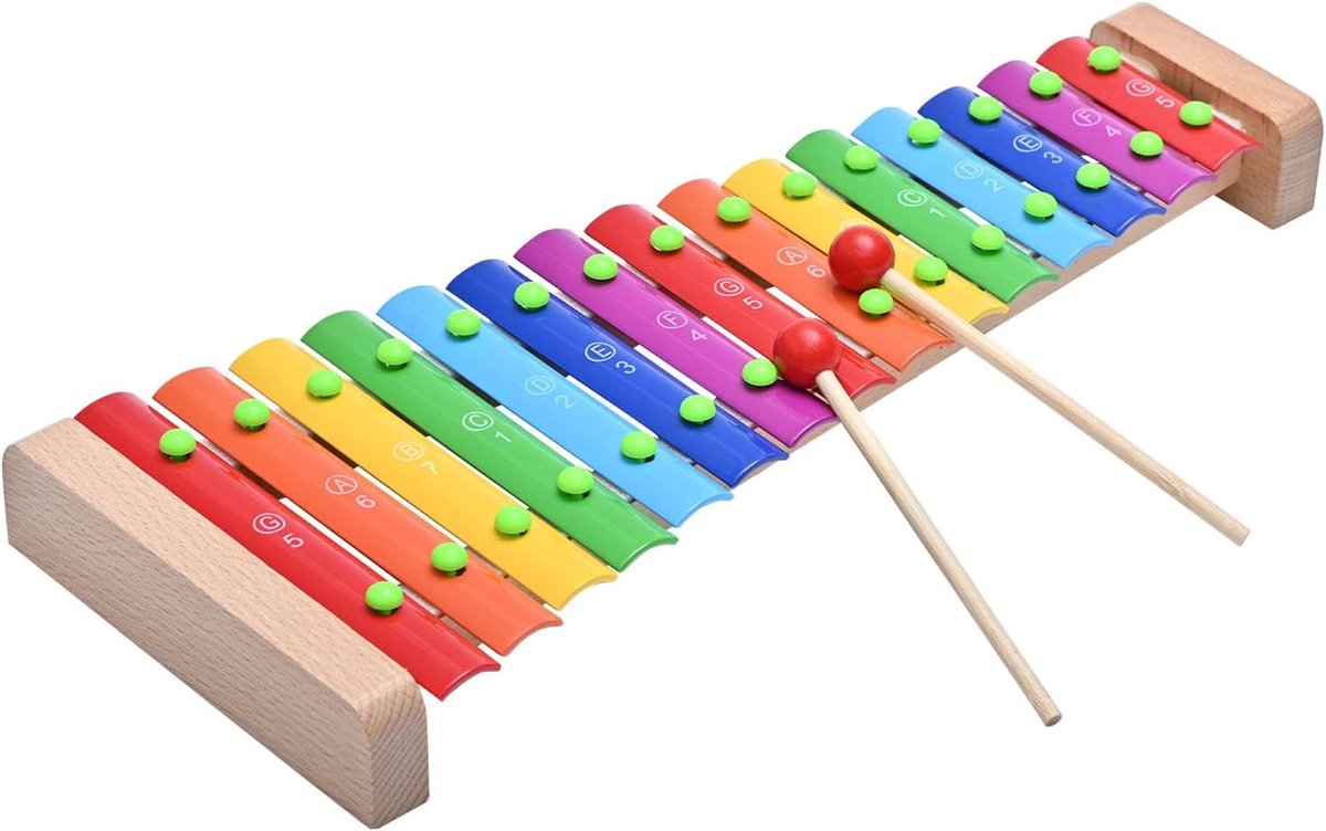 Xylofoon hout 15 tonen klokkenspel muziekinstrument cadeau voor kinderen volwassenen