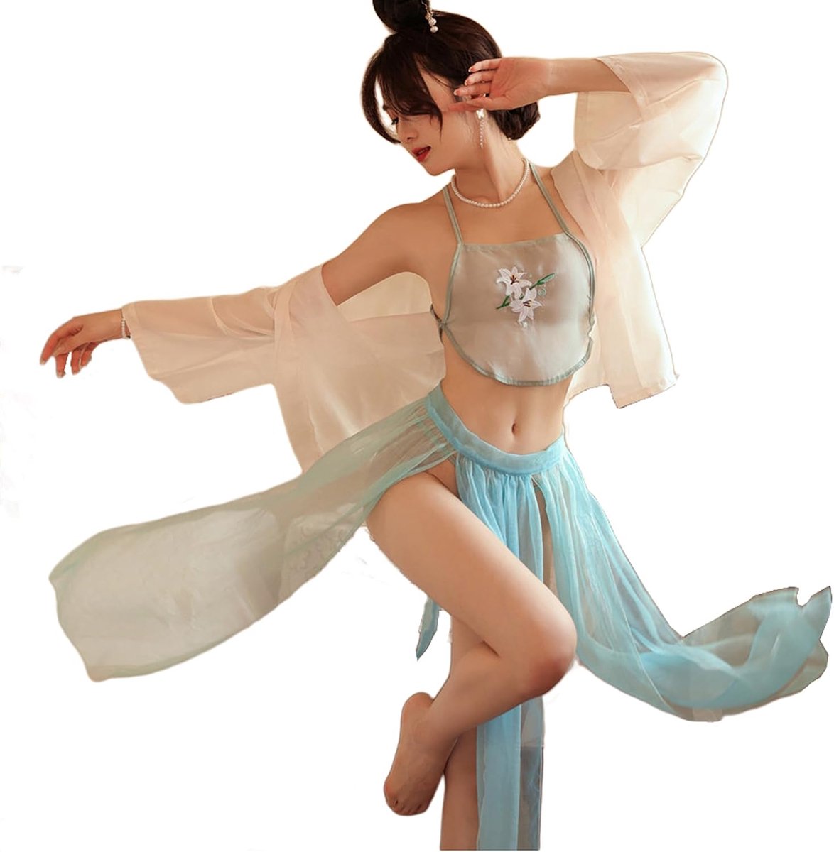 Vrouwen Anime Cosplay Lingerie Klassiek Geborduurd Hanfu Aziatische RolePlay Pak Cheongsam Jurk Kostuums