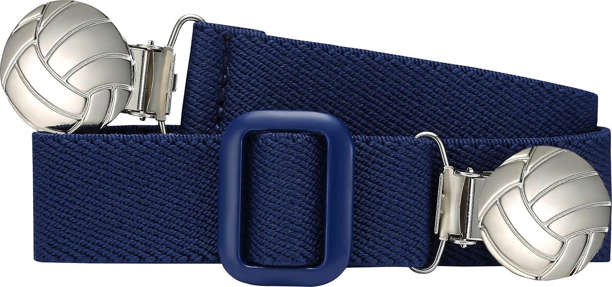 Elastische riem voetbalclip effen kleding voor kinderen - blauw
